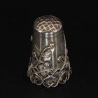 Vtg Sterling Silver - Mexico Iguala Leaf Vine Filigree Sewing Thimble - 2 5g