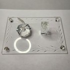 Vintage Etched Glass Perfume Bottles   Makeup Vanity Tray Art Deco Set Read