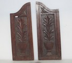 Antique Carved Wooden Panel Plaque Old Wood Victorian Vintage 31 x8 5 