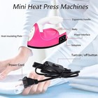 Mini Craft Ironrose Red Mini Heat Press Small Iron Portable Handy Travel Heat I