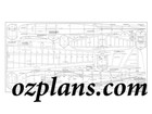 Rc Model Airplane Plans Printed Hughes H-4 Hercules Spruce Goose 84  In Ws