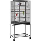 54 Inch Wrought Iron Large Bird Flight Cage With Rolling Stand Parrot Finch Cage