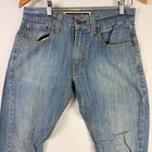 Levi s 511 Jeans Men   s 32x32 Blue Skinny Fit Straight Medium Wash Denim Slim