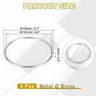 Metal O Rings Heavy Duty Round Ring Buckles 5 1 od 4 6 id 0 2 thick 2pcs