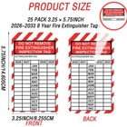 25 Pcs 3 25   X 5 75   2026-2033 Fire Extinguisher Tags 3 25 X 5 75 Inch  Red