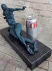 Abstract Bronze Sculpture Modern Art Marble Base Figurine By Salvador Dali Decor