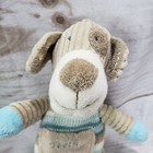 Maison Chic Tooth Fairy Dog Plush Stuffed Animal Ribbed Knit Blue 10 5 Inch