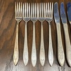 Wm  A  Rogers Aa Heavy Oneida Ltd Art Nouveau Pattern Silverware Set 15 Pcs Vtg