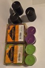 Halloween Tea Light Votive Wax Candles 12 Green 11 Purple 3 Black New Old Stock