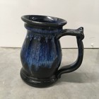 Colorado Renaissance Festival Beer Stein Mug 1997 Pluth Blue Glazed Pottery Cup