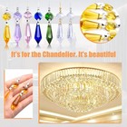 20 Pcs Clear Crystal Chandelier Icicle Prisms Replacement Parts For Lamp Decore