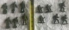 Lot Of 12 Vintage Mpc  ring-hand  Green Plastic Soldiers   Army Men 