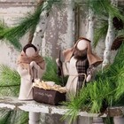 Christmas Primitive Oh Holy Night Nativity Figures 3 Pc