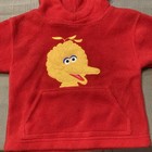 Vintage 90s Sesame Street Big Bird Fleece Hoodie Toddler Baby 12 Months Red