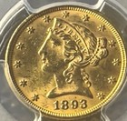 1893 Us Mint  5 Gold Liberty Eagle Pcgs Grade Ms63 Beautiful Details   Luster 