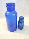 2 Glass Cobalt Blue Bromo Seltzer Embossed Emerson Drug Co   2 1 2    5  High