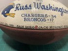 San Diego Chargers Game Ball Russ Washington 1981 Vs Denver Broncos Game Used