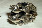 1960s Tortolani Cufflinks Zodiac Pisces Fish Statement Oversize Designer Signed