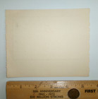 Vtg Christmas Card 3 At Window Listen To Musicians   Caroler Snow Falls