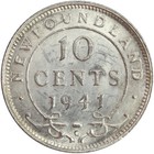 1941 Newfoundland Silver 10 Cents