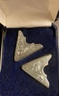 Montana Silversmiths Western Sterling Silver Overlay Collar Tips Etched Orig Box