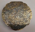 Great Enamel Scenic Silver Italian Powder Compact  Man Woman Creatures Inside 