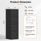 4 Drawer Vertical File Metal Storage Cabinet Filing Cabinet With Lock For Office