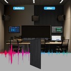 20pack 3d Wood-look Acoustic Slat Wall Panels 24x12 Mdf Ceiling Tiles 40 Sq ft