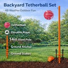 Fulsuces Tetherball Pole Set With Ball And Rope  99in Tetherball Set With Gro   