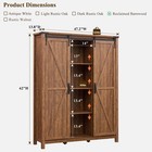 Storage Cabinet With 2 Sliding Door  7-tier 62  Tall Farmhouse Entryway Shoe    