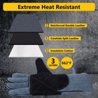 Animal Handling Gloves Bite Proof Leather Sleeve Dog Cat Bird Safety Protector