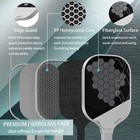 Pickleball Paddles Set 2 Carbon Fiber 4 Balls 1 Bag Pp Honeycomb Core Rackets
