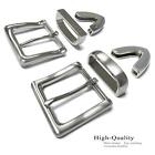 Nickel Brushed Polished Smooth Finish Belt Buckle Set Fits 1-1 2  38mm  Belt