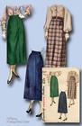 1940s Original Vintage Simplicity Pattern 2624 Simple To Make Misses Skirt 26 W