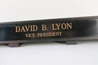 Vintage Northern Trust Chicago Name Plate - David B  Lyon - Vice President Rare