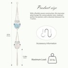 2 Pcs Macrame Plant Hanger Indoor     Heavy Cotton Rope Double-deck And Bee Style