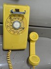 Vintage  Itt Yellow Rotary  Wall Phone 554 Old Telephone Canadian