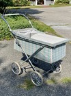 Vintage Baby Carriage Pram Buggy  Collapsible Metal Frame Excellent Condition 