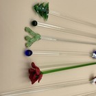 Vintage Blown Glass Swizzle Sticks Cocktail Drink Stirrers Lot 13