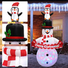 6ft Christmas Inflatable Snowman Decorations  Blow Up Snowman Penguins With Buil