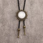 Coolla Bolo Tie Rodeo Cowboy Leather Necktie Western Necklace Sunflower-white