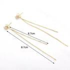 New Fashion Gold Color Long Crystal Tassel Dangle Earrings Women Wedding Drop 