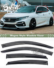 Fits 16-2021 Honda Civic Hatchback Mugen Style Window Visor Rain Guard Deflector