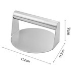 Stainless Steel Burger Press 5 51 Inch Round Burger Smasher Heavy-duty Smash