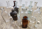 18 Antique Glass Bottles Medicine Pharmacy Other Rawleighs Pinex Whittemore Etc 