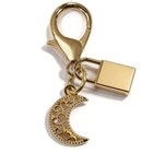 Bag Charms For Handbag  Gold Alloy Keychain Purse Charm For Women Gift - Moon