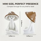 Meditation Mushroom Resin Statue  1 95 X 1 57 X 3 15 Inch Yoga Mushroom Figur   