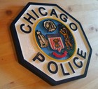 Police Department Chicago 3d Routed Plaque Patch Sign Custom Carved