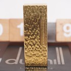 Dunhill Lighter Gold Bark Pattern-ultrasonically Cleaned_working