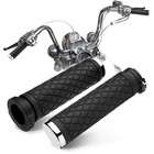 1 Inch Hand Grips Silicone Non Slip Cnc 6061 Aluminum Handlebar Grip For Chrome